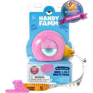 Bebe the Bird&trade; 3-in-1 Kids Pink Tape Measure &ndash; 8 ft Measuring Tool with Level & Angle Finder, STEM Learning Tool for Kids Ages 3+