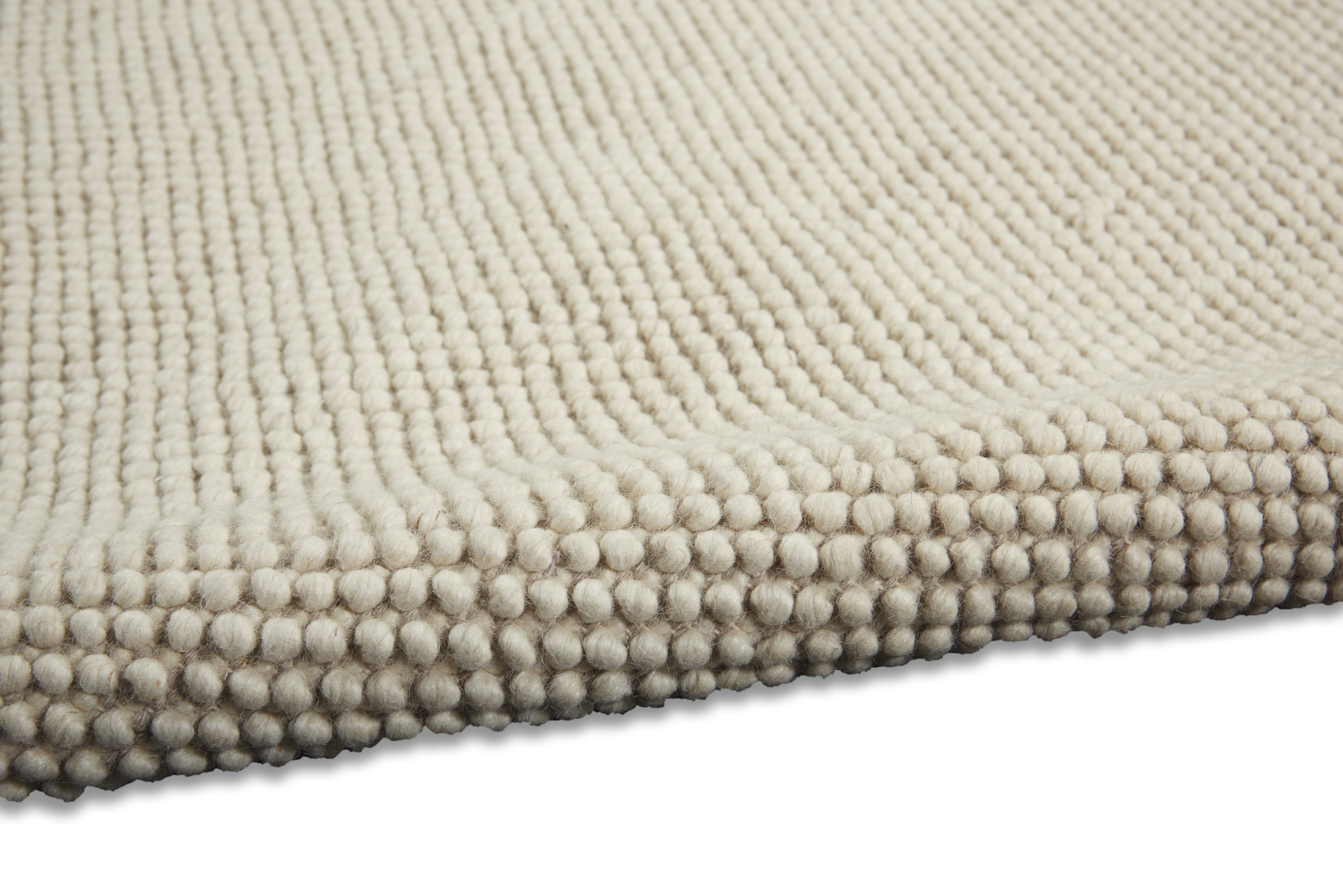 Calvin Klein Textured Dots 5'3" x 7'3" Cream Beach Indoor Rug