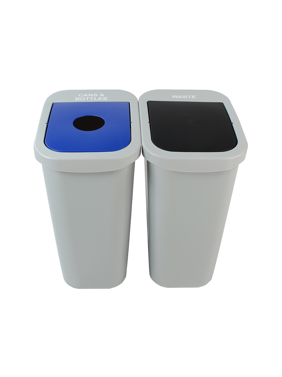 BILLI BOX – Double – Kit – 10 G – Cans & Bottles-Waste – Circle-Swing – Grey-Blue-Black