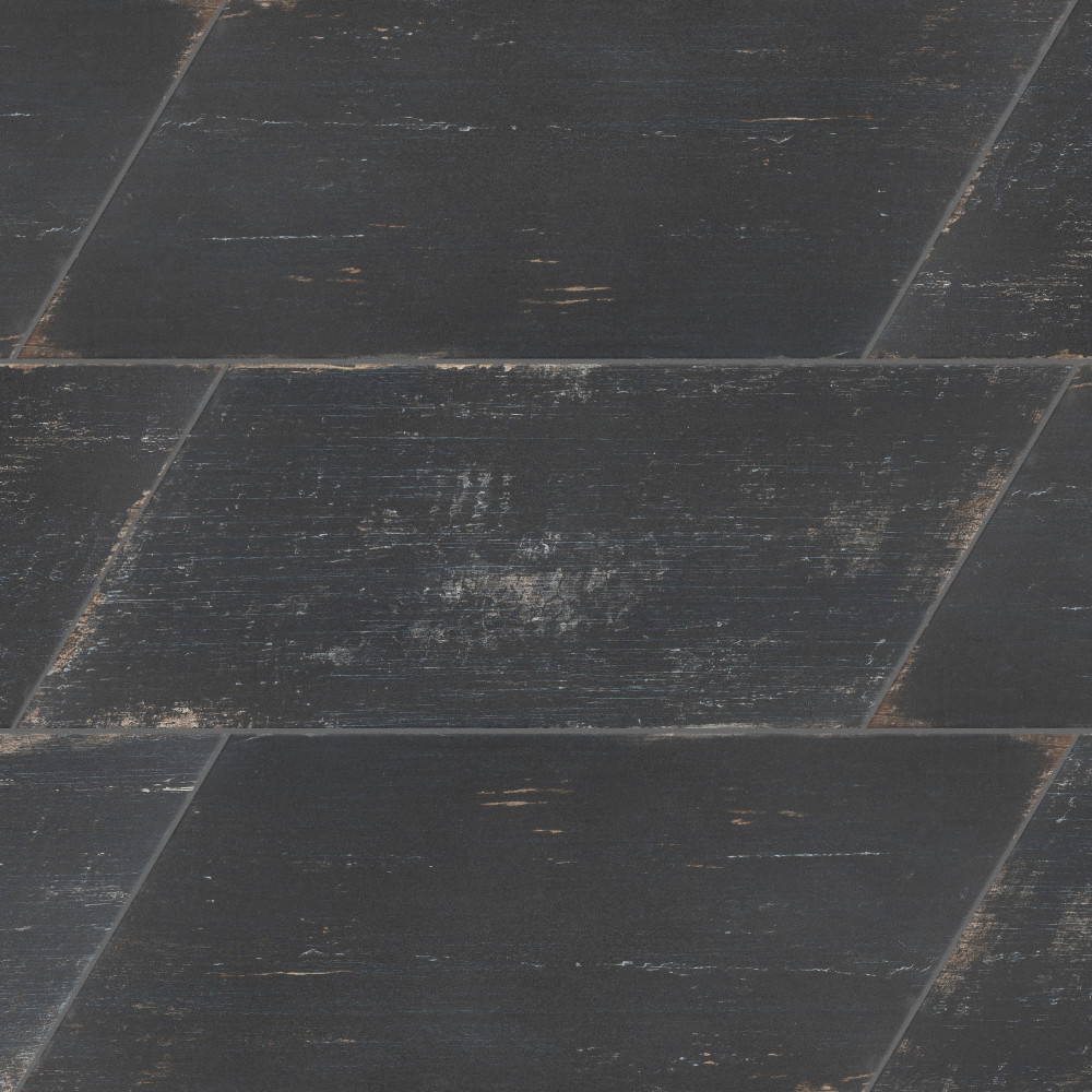 Retro Naveta Nero 7x16.38 Chevron Porcelain Floor and Wall Digital Pattern