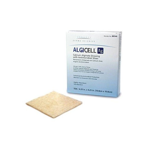 Algicell® Ag Silver Calcium Alginate Dressing, 4 x 5 Inch