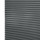 Gray cellular (honeycomb) blind, fully lowered with horizontal pleats and exposed honeycomb edges at left, blocking light; close-up studio view against a white background.