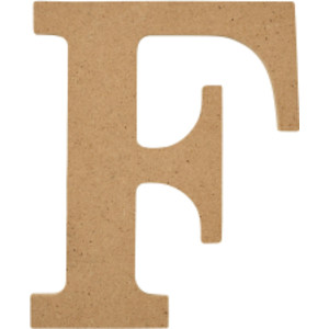 MDF Letter, F, 5 Inch