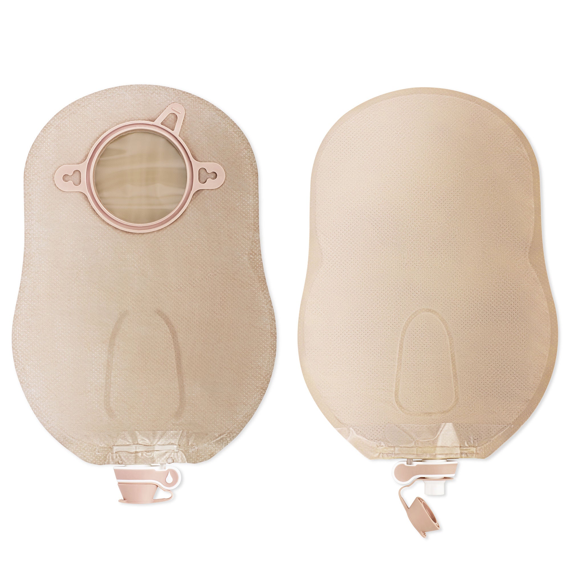 New Image™ 18914 Two-Piece Beige Urostomy Pouch, 70 mm Flange, Blue Match