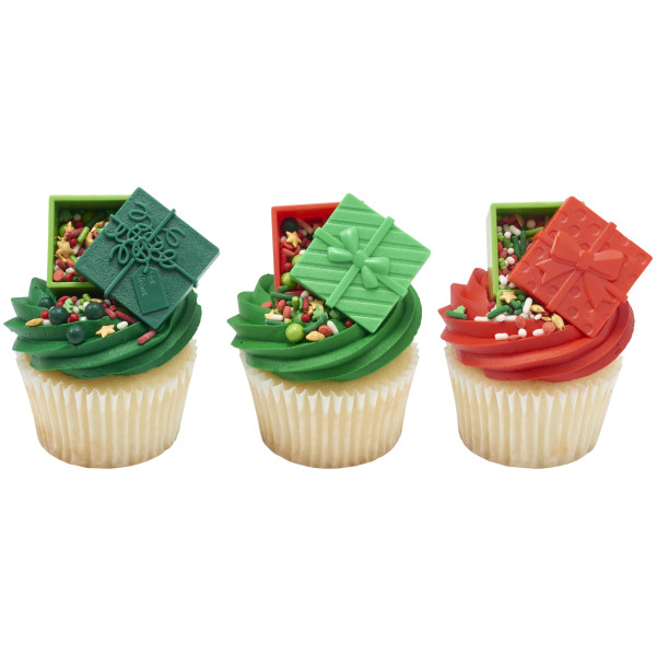 Fillable Festive Presents Cupcake Rings