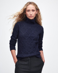 Burne Roll Neck Jumper Classic Navy