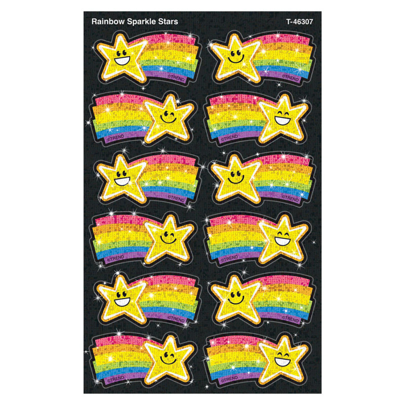 Rainbow Stars Sparkle Stickers®, Pack of 24