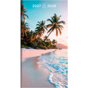 2027-2028 Beaches Small Monthly Pocket Planner
