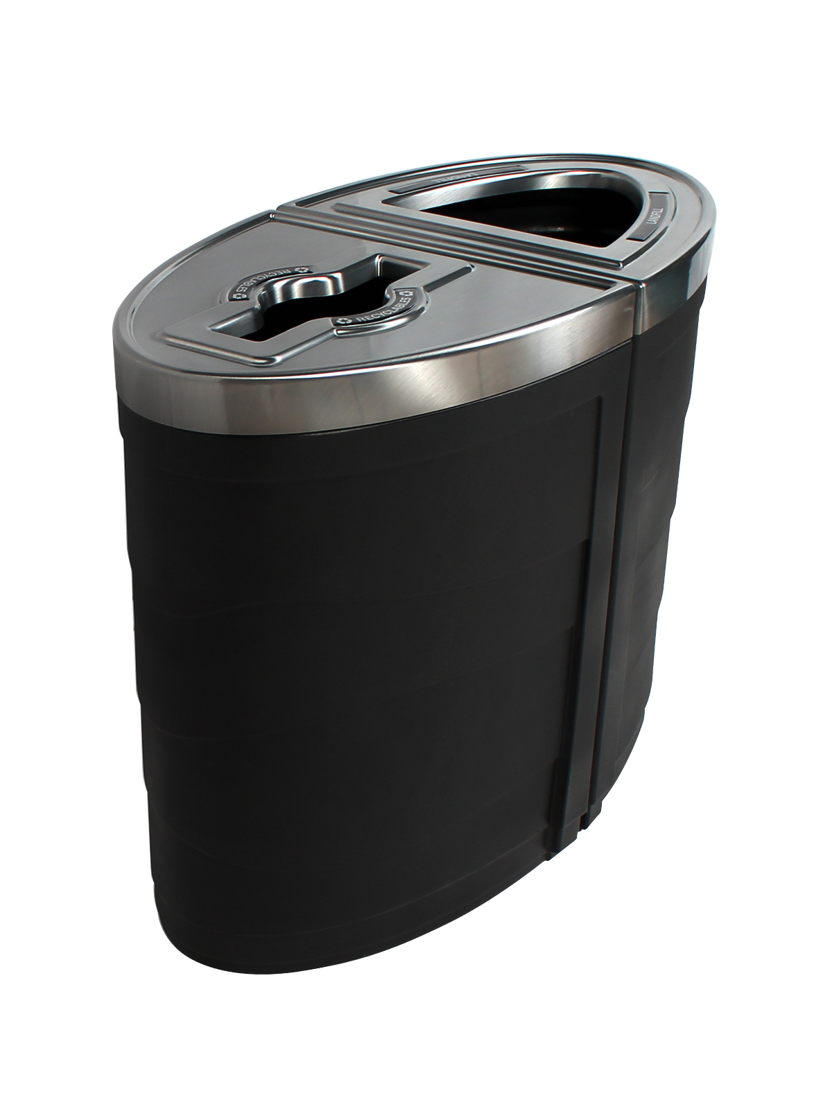 EVOLVE – Double – Kit – Recyclables-Landfill – Mixed-Full – Black