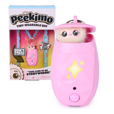 Peekimo, Pink Interactive Pet and Wearable Accessory, Cute Electronic Pets with over 100 Reactions, Collectible Accessories and Birthday Gifts Idea for Ages 5 and up