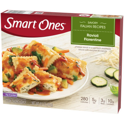 Smart Ones Ravioli Florentine with Spinach Marinara Sauce, Zucchini & Carrots Frozen Meal 8.5 oz Box