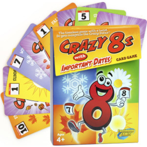 Crazy 8s with Important Dates Card Game