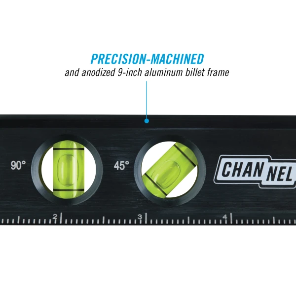 6200-0010 9-inch Professional-Grade Magnetic Aluminum Billet Torpedo Level