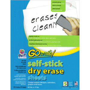 Dry Erase Sheets, 8.5" x 11" Plain, Pack of 5