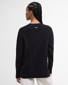 Maglione girocollo Burne con motivo a rombi 