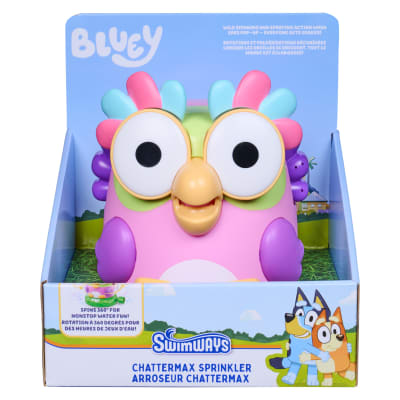 SwimWays Bluey Chattermax Sprinkler with 360-Degree Spray, Pool Furniture & Outdoor Toys, Bluey Party Supplies, Water Toys for Kids Ages 3 & Up
