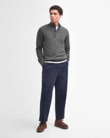 Felpa in cotone con mezza zip 