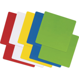 Self-Stick Dry Erase Squares, 5 Assorted Colors, 10" x 10", 10 Count