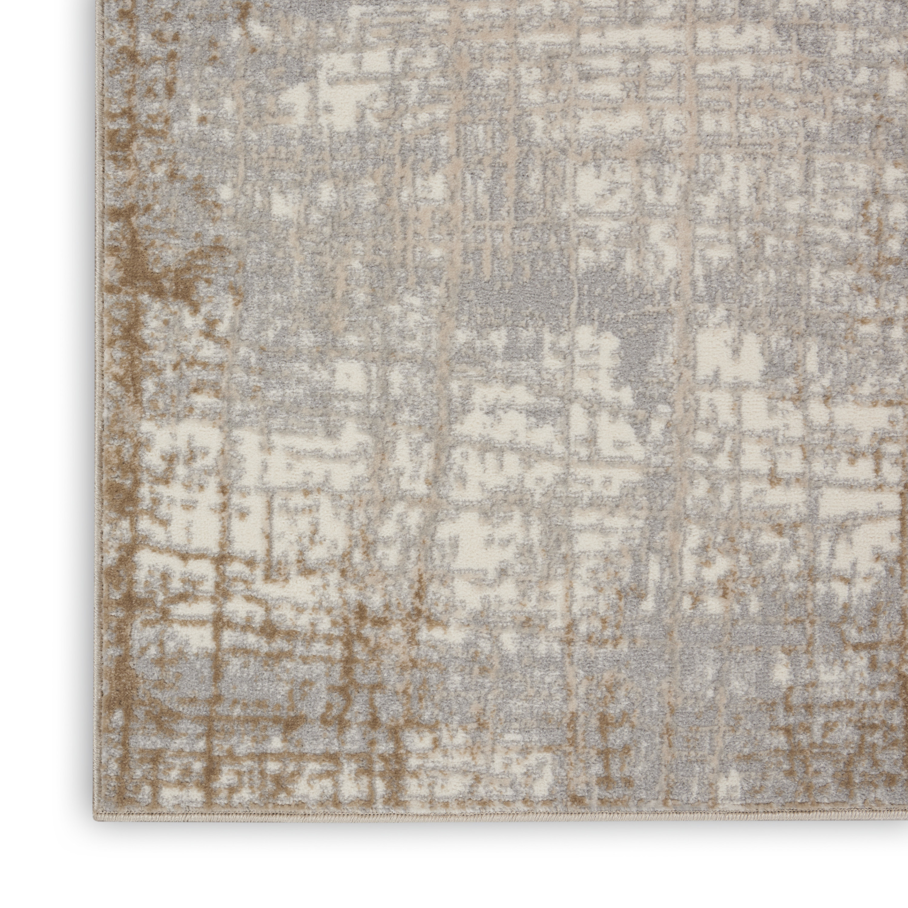 Calvin Klein CK950 Rush 2'3" x 7'3" Ivory Taupe Modern Indoor Rug