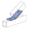 P2101 Series, Angular Fitting, Steel, Hot-Dipped Galvanized, 2-Hole, 9/16 in. Dia. Hole, 1-5/8 in. W