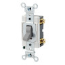 20-Amp 120/277-Volt Toggle Single-Pole AC Quiet Switch Heavy Duty Spec Grade Grounding Gray