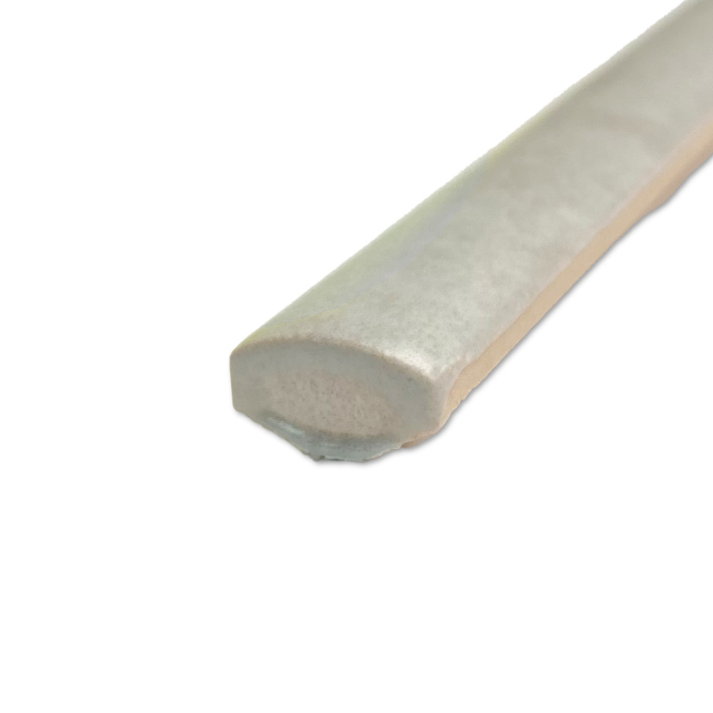 Coco Demi-Bullnose Matte Amber Grey 1/2 in. x 7-7/8 in. Ceramic Wall Trim