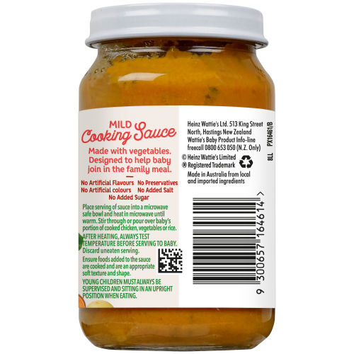  Wattie's® Stir Thru Cooking Sauce Mild Butter Chicken with Veggies 170g 8+ months 