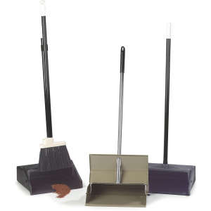 Carlisle, Flo-Pac  Duo-Pan, Black, 12", Dust Pan with Long Handle