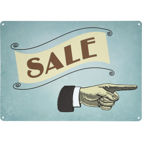 Aluminum Vintage Sale Sign, 10