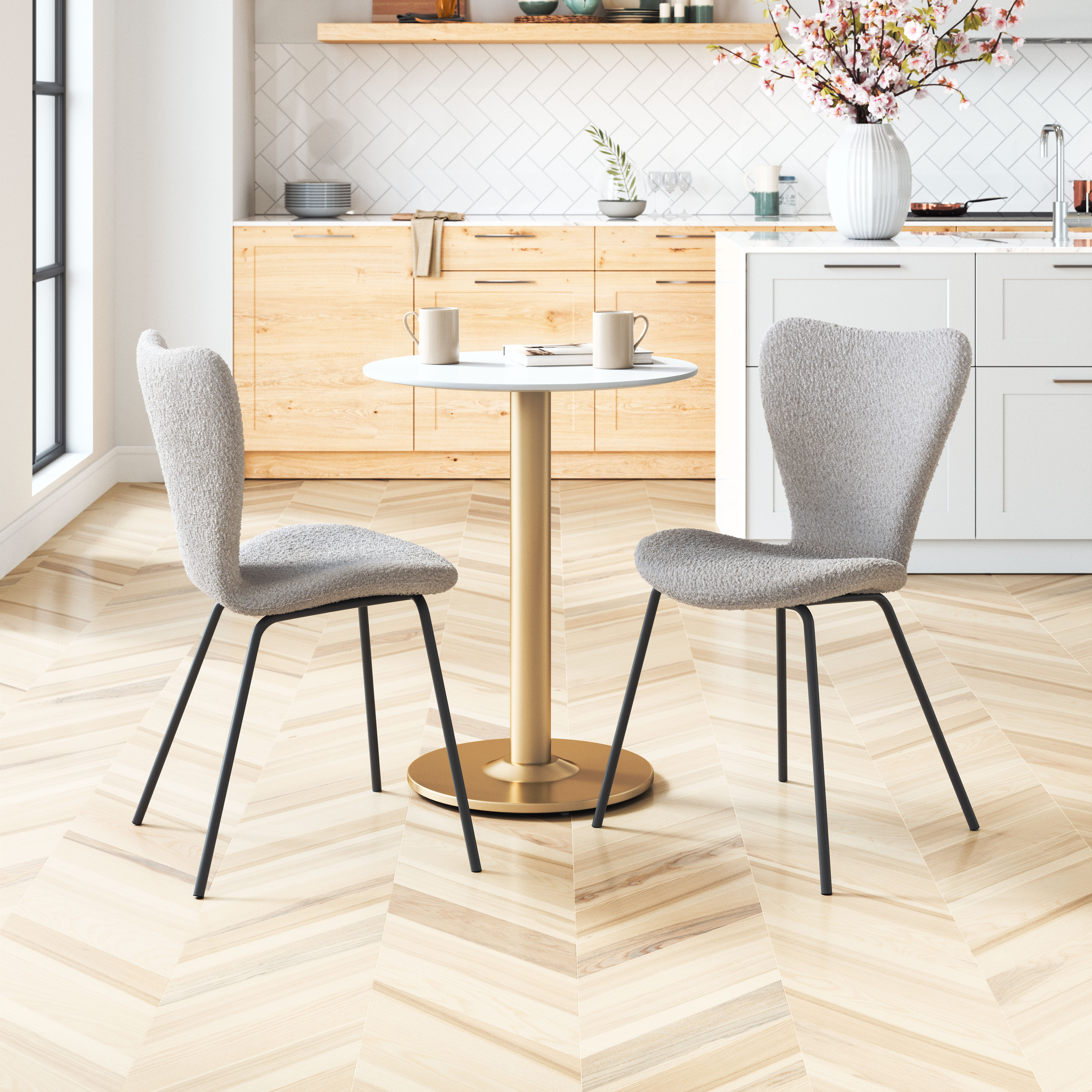 Thibideaux Dining Chair (Set of 2) Light Gray product image