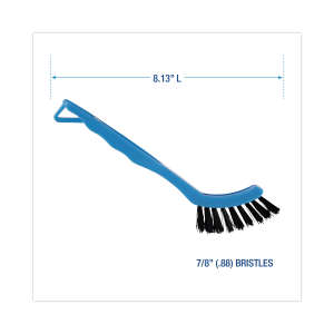 Boardwalk, 3in, Grout Brush with 8.13in Handle, Nylon Bristles, Blue/Black