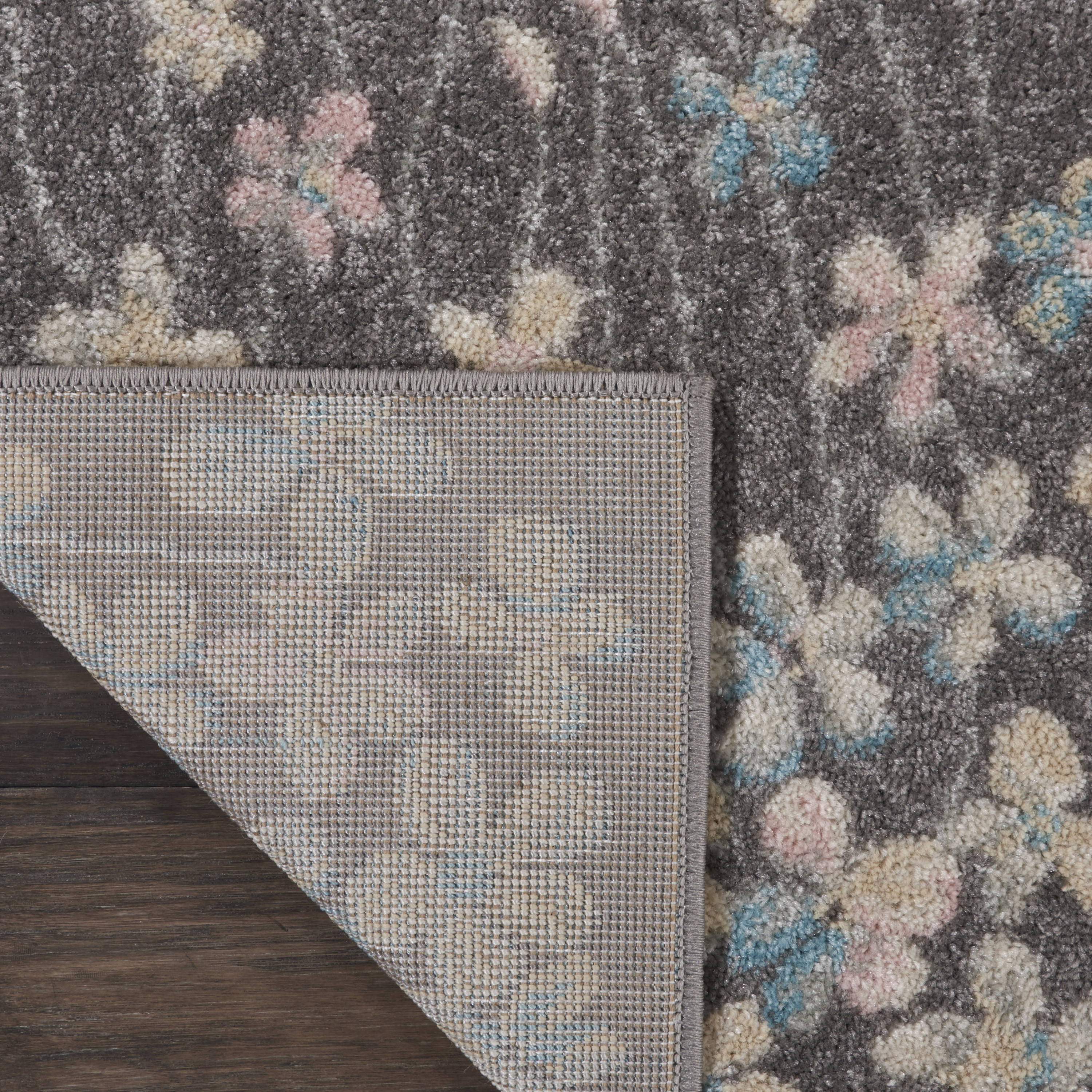 Nourison Tranquil 2' x 4' Grey Beige Contemporary Indoor Rug