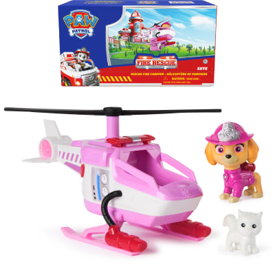 PAW Patrol Fire Rescue: Skye Rescue Fire Chopper with Action Figure, Kitty Friend & Toy Helicopter, Kids Toys for Boys & Girls Ages 3 and Up