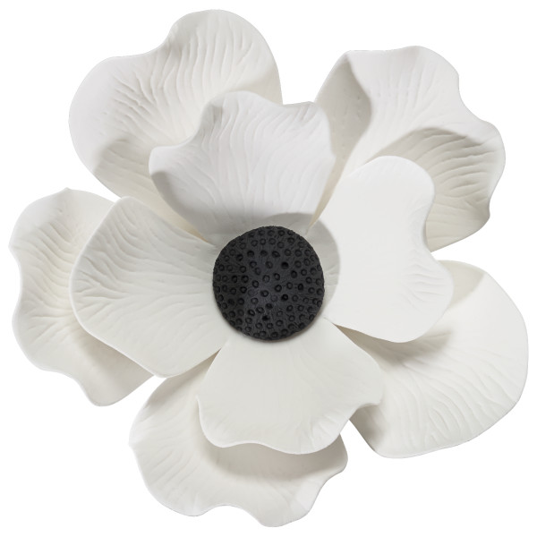 White Poppy - Red 3 Free Gum Paste Flowers
