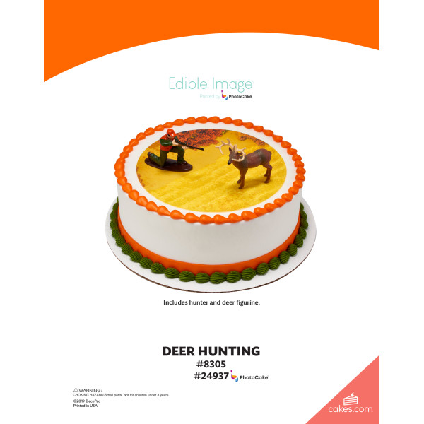 Deer Hunting The Magic of Cakes® PhotoCake® Enhanced Round Background Page