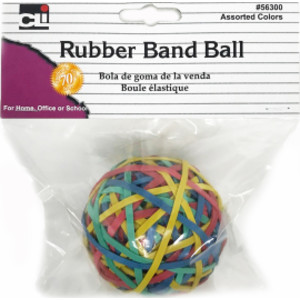 Rubber Bands - Ball (2.95" x 1/8") - Assorted Colors, 1 Each