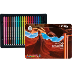 Graduate Fineliner Marker Set Tin, Assorted Colors, 20 Pieces