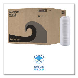 Boardwalk, Hot Cup Lids, Fits 8 oz Hot Cups, White