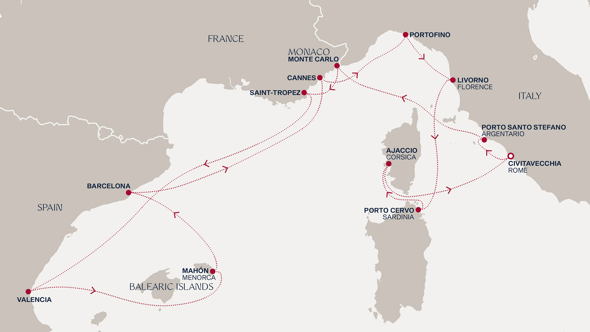 Itinerary map