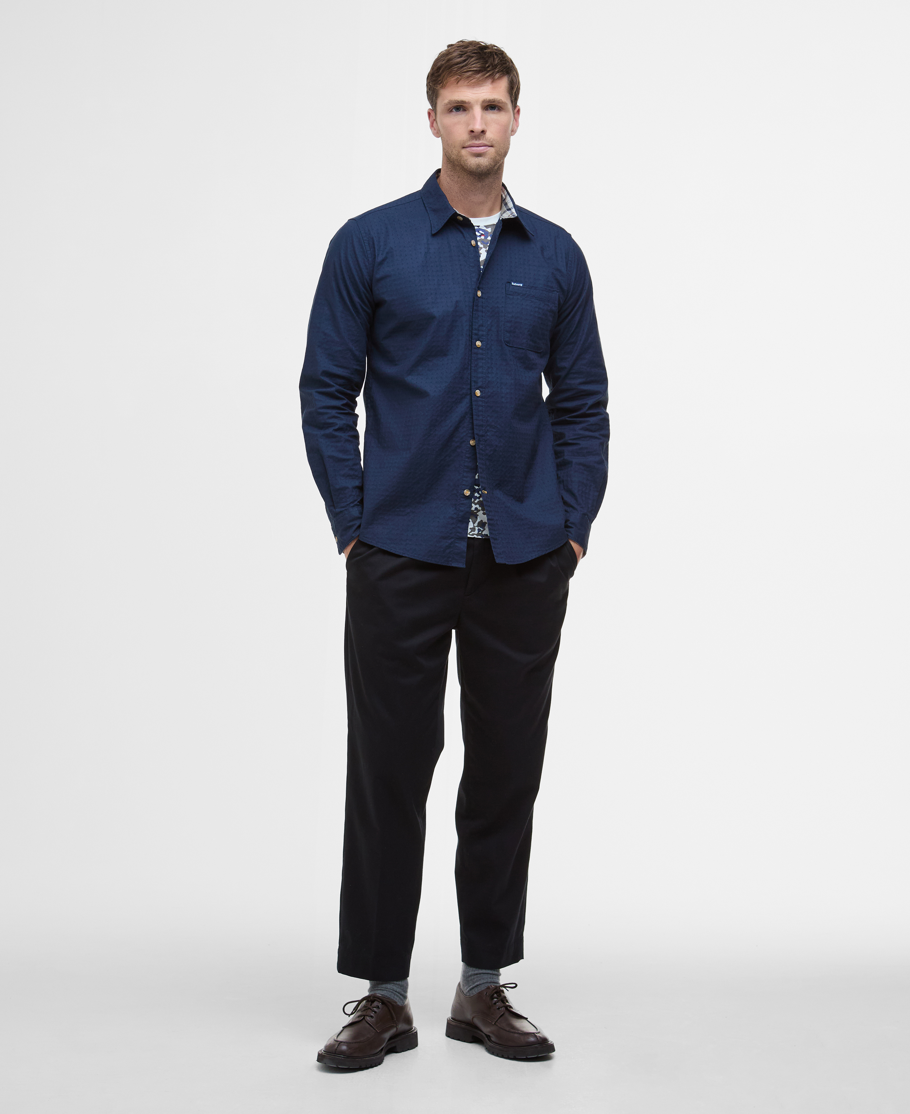 Irvine Textured Tailored Long-Sleeved Shirt image number 1