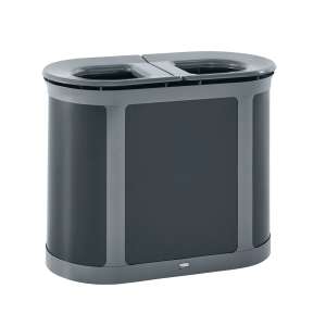 Rubbermaid Commercial, Enhance, Pill Dual Stream, 23 gal, Metal, Gray/Black, Rectangle, Receptacle