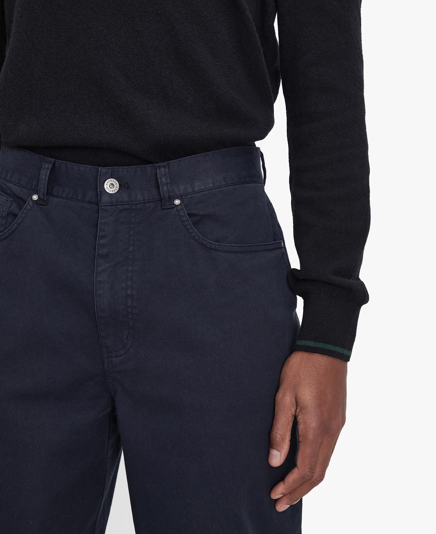 Washed Stretch Regular Trousers image number 3