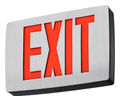 Quantum® LQC Series LED Exit Sign Aluminum 1-Face 120/277V ac Green Letter Matte Black 8-1/4 H x 11-3/4 W x 2 D in.