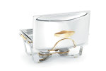 Full-size 9-quart Panacea™ rectangular chafer with gold trim