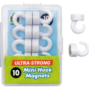 Mini Hook Magnets, Pack of 10