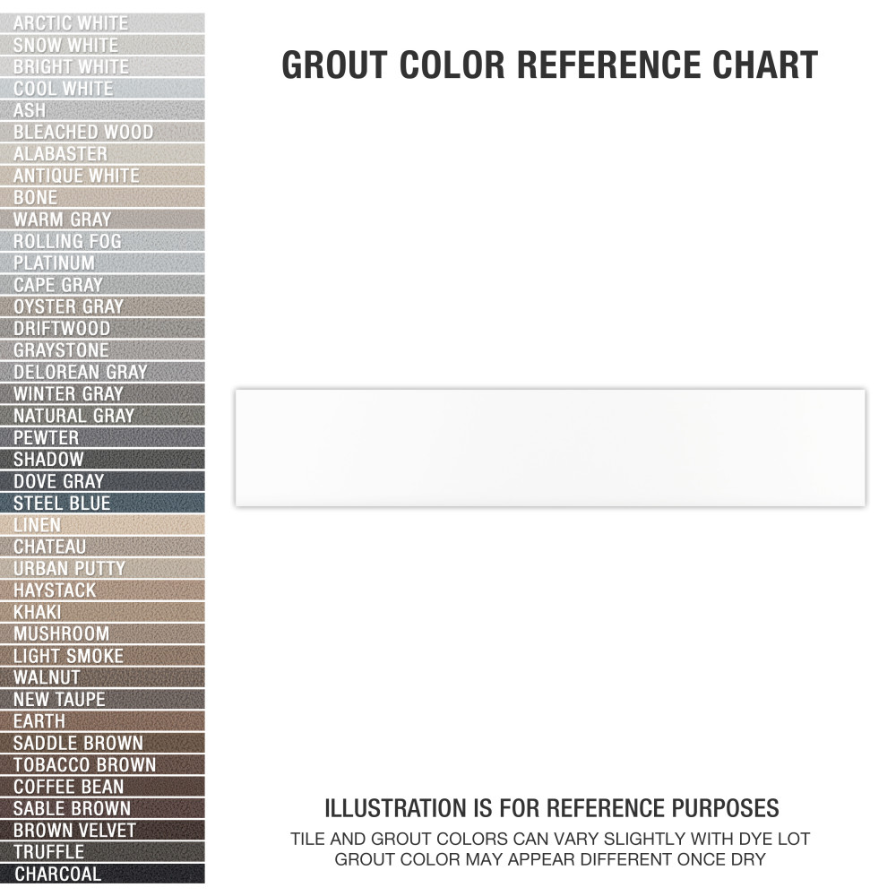 Battiscopa Matte White 3-1/8 in. x 17-3/4 in. Ceramic Wall Trim