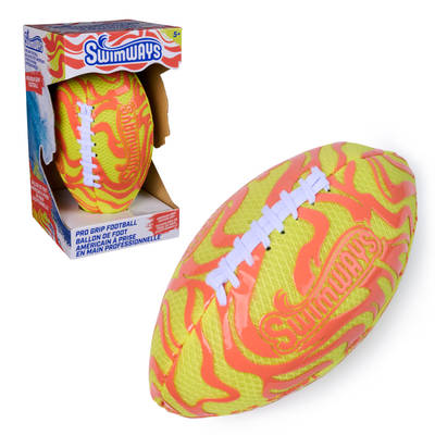 SwimWays Hydro Football, Waterproof Football, Outdoor Games for Adults and Kids, Sports Equipment, Pool Party Games and Toys, Orange, 9.25”