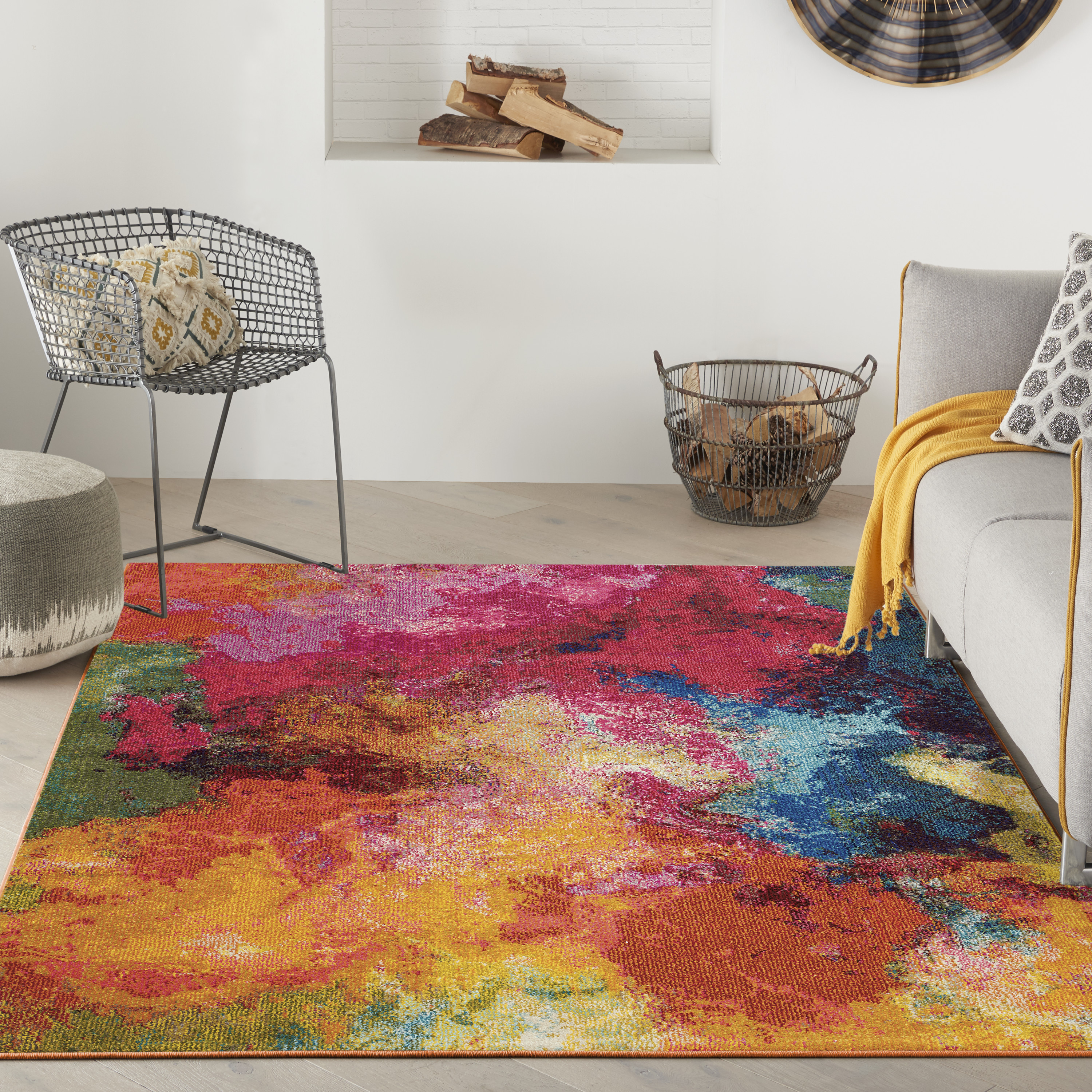 Nourison Celestial 5'3" x 7'3" Palette Modern Indoor Rug