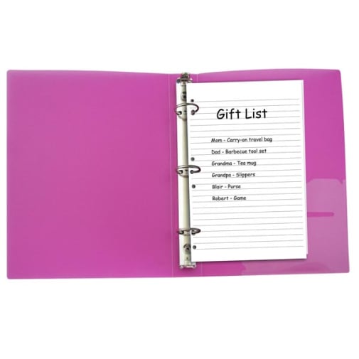 Mini Binder Filler Paper, Ruled, White, 50-Pack 5 1/2" x 8 1/2"