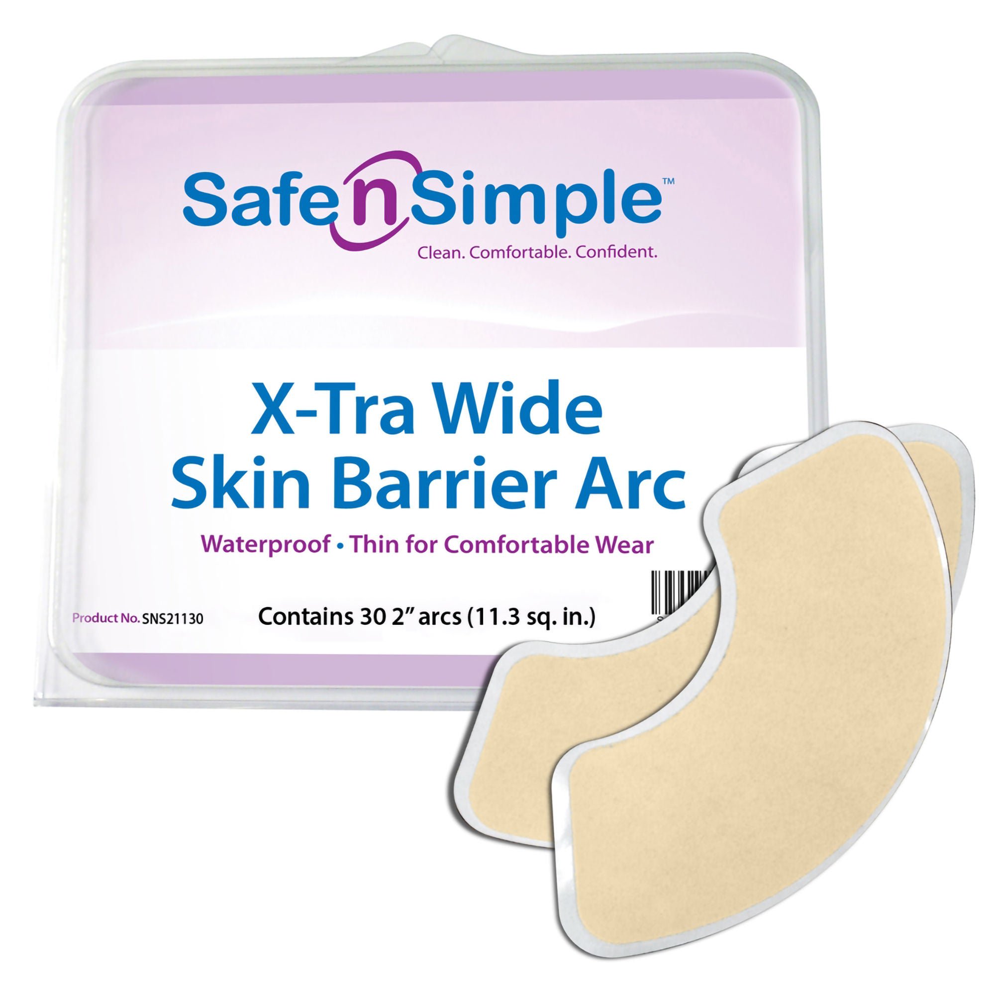 Safe N Simple BARRIER, SKIN STOMA PCH X WD ARC 2" (30/TR 24TR/CS)